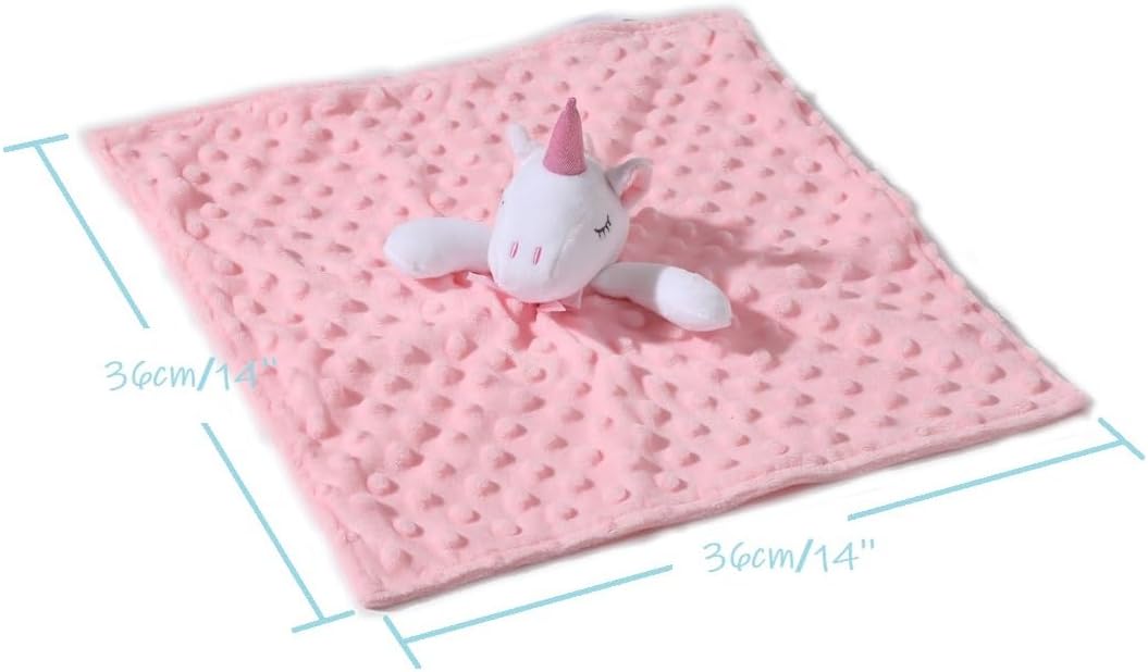 CREVENT Minky Baby Blanket for Girls Boys, Soft Plush Receiving Blanket for Newborns - 76x102cm (Animal)