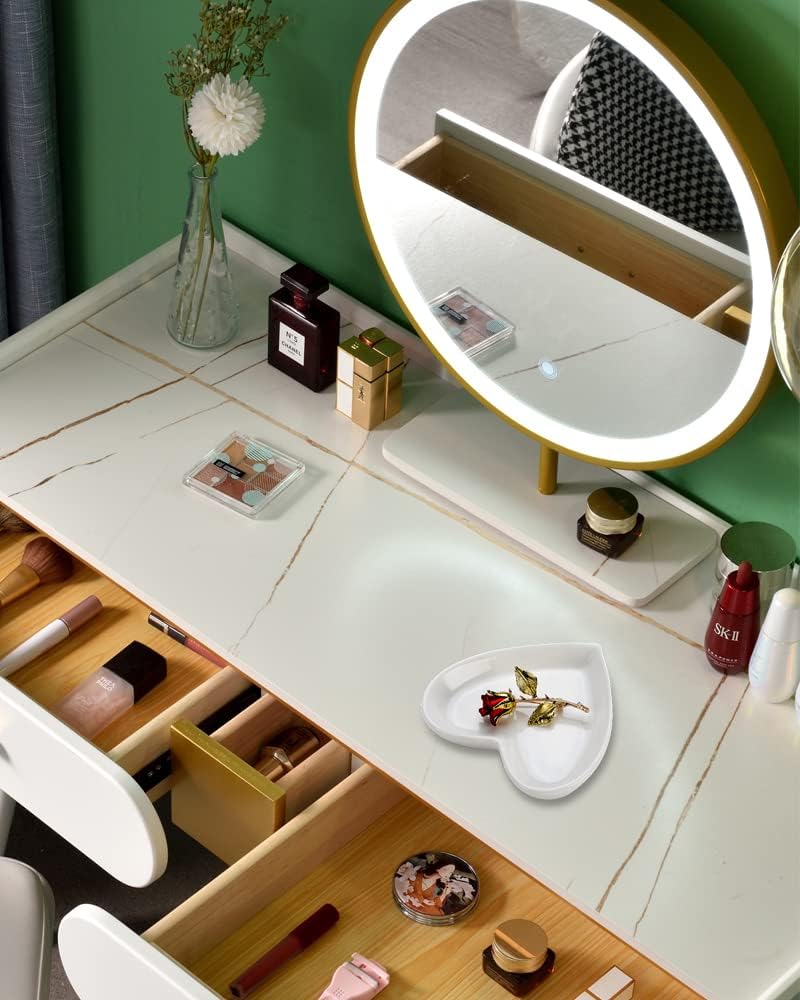 Lotus Leaf Shape Decorative Ring Tray, Small Key Bowl, Ceramic Trinket Tray Jewelry Dish Organizing Necklace Earrings, Home Decoration for Mom Best Friend Sister, Pink.