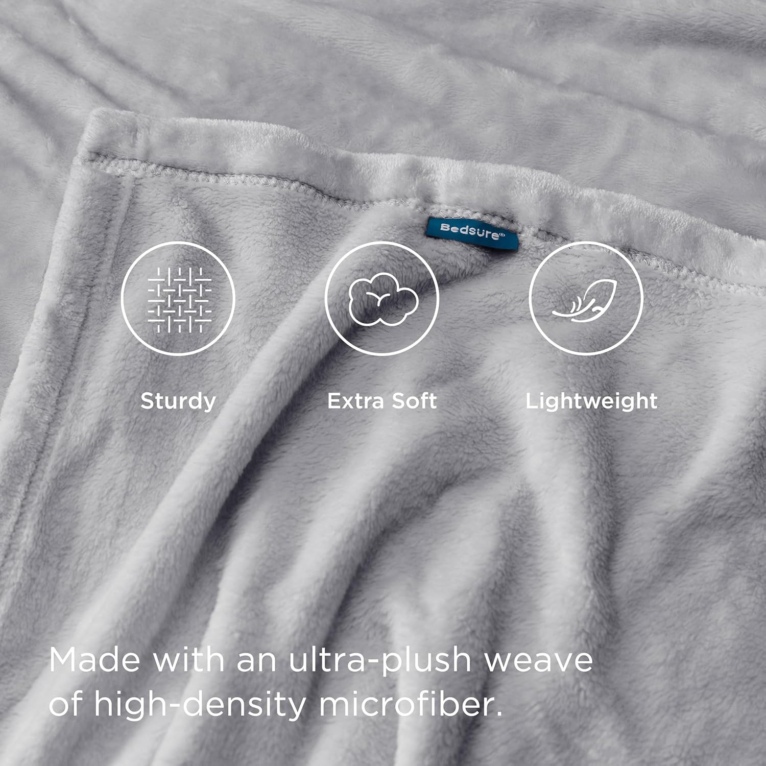 Bedsure Blanket for Couch, Super Cozy Soft Throw Blankets for Women, Cute Small Plush Fleece Throws for Girls, Off White, 50x60 Inches