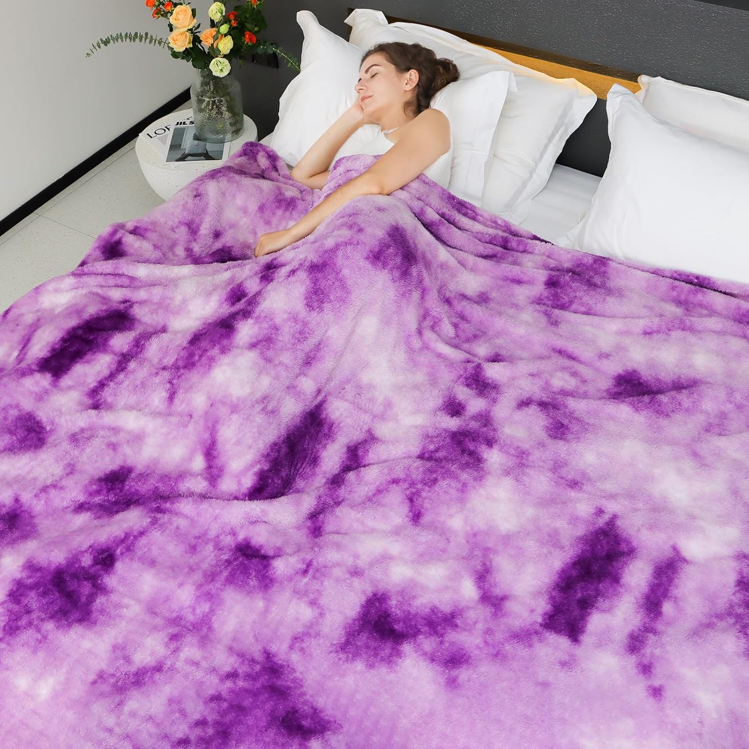 MUGD Blankets Fuzzy Soft Fleece Throw Blanket Cozy Soft Warm Throw Blanket for Bed