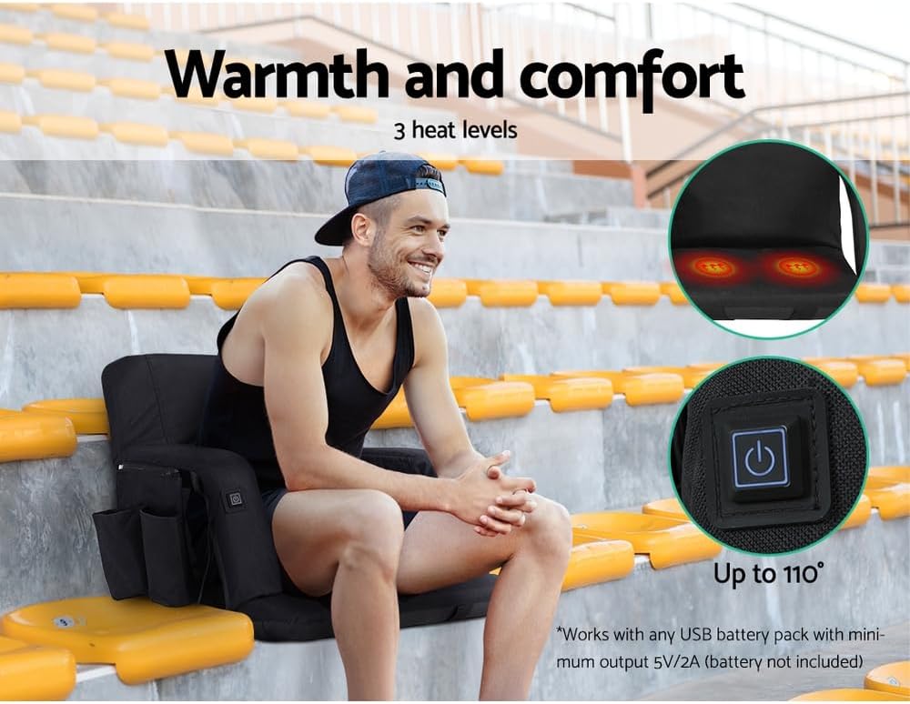 Artiss 2X Floor Chair, Adjustable Futon Lounge Sofa Bed Cushions Recliner Folding Stadium Chairs Cushion Couch Bed Outdoor Bedroom Living Room Furniture, Soft Backrest Easy Carry Space Saving Grey