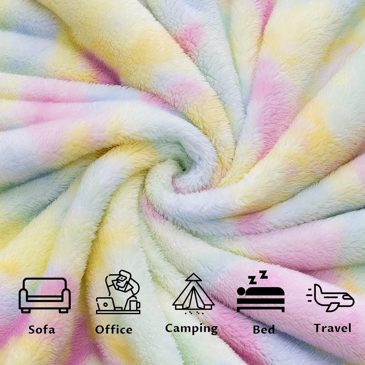 MUGD Blankets Fuzzy Soft Fleece Throw Blanket Cozy Soft Warm Throw Blanket for Bed