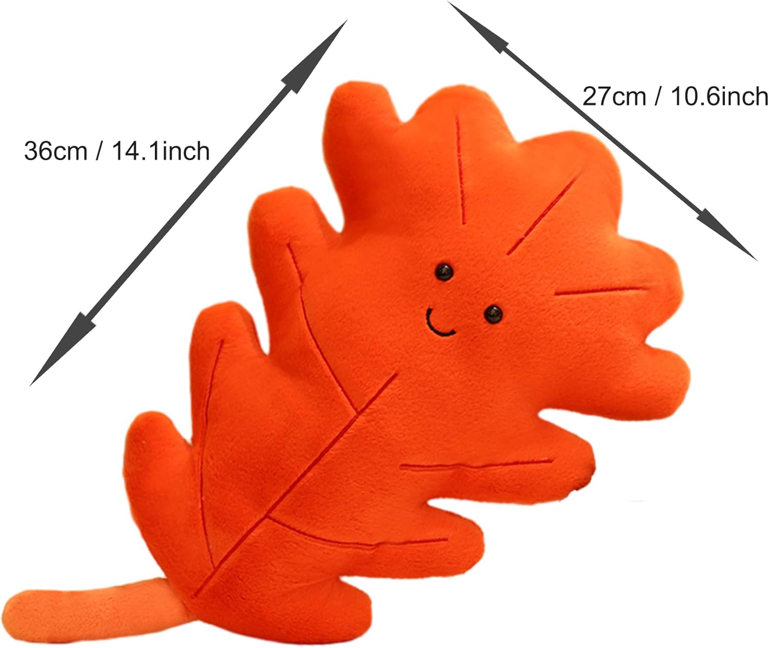 TONGSONG Soft Plush Maple Leaf Pillow Stuffed Animal Toy Plushies Home Decor for Lover on Birthday and Holiday