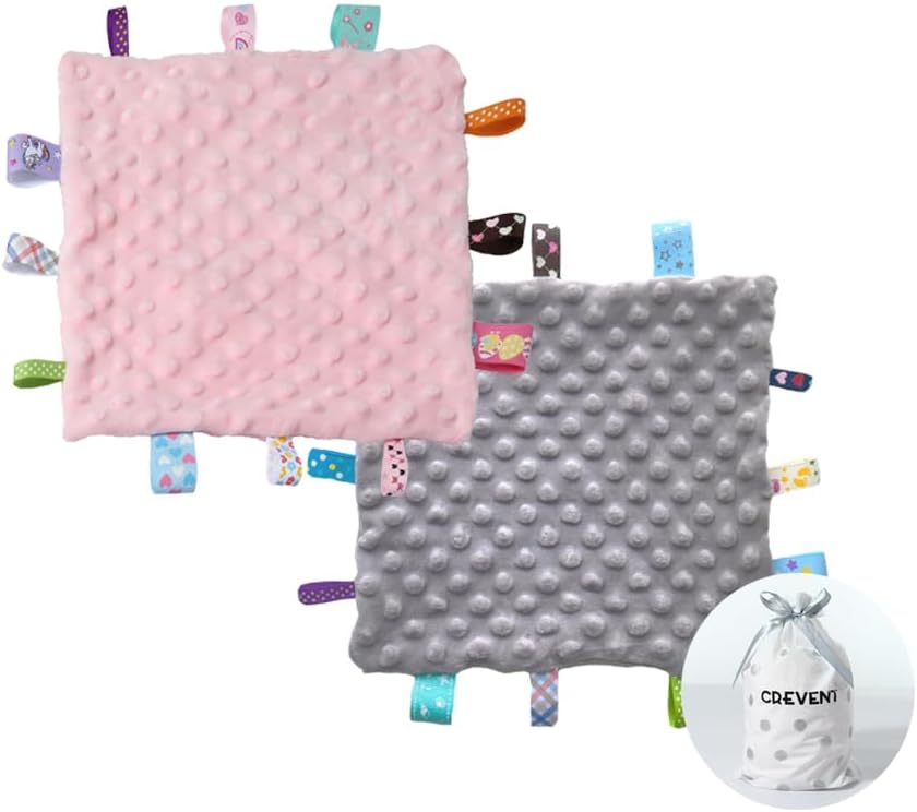 CREVENT Minky Baby Blanket for Girls Boys, Soft Plush Receiving Blanket for Newborns - 76x102cm (Animal)