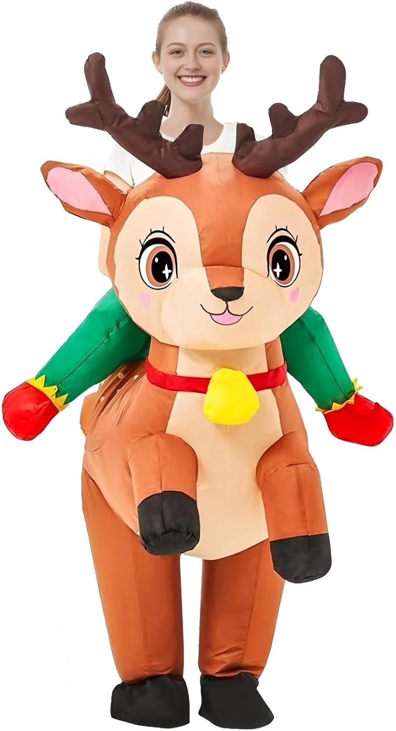 EukaLink Inflatable Christmas Costume Blow Up Funny Costume Suit Unisex Costumes Adult Cosplay Outfit