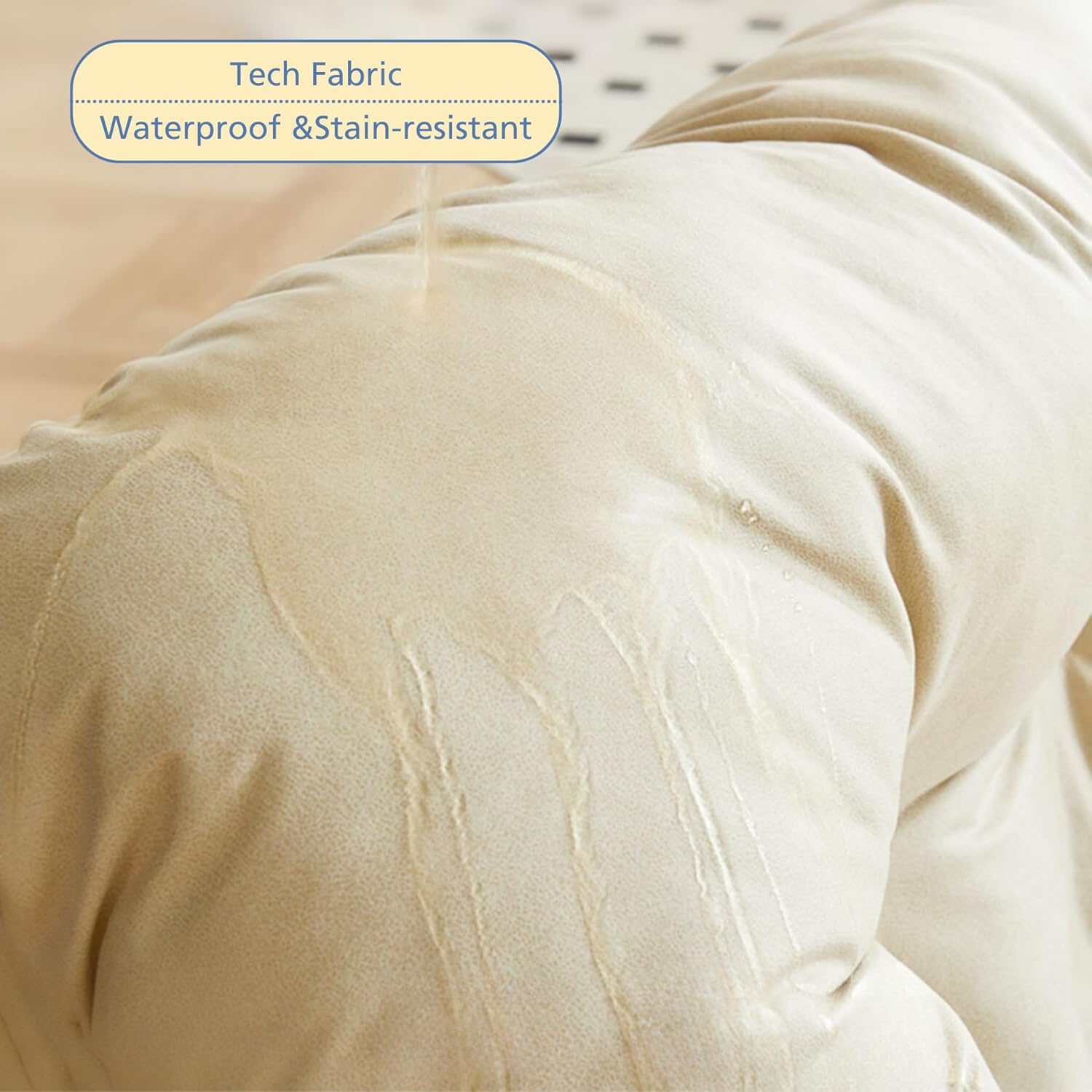 Aocloud Floor Sofa, Sofa Bed, Sofa Chair, Covertible Flip Chair, Recliner Chair, Foldable Floor Mattress, Lazy Sofa Bed, Adjustable Lounge Chair with 5 Position for Living Room, Office (Beige)