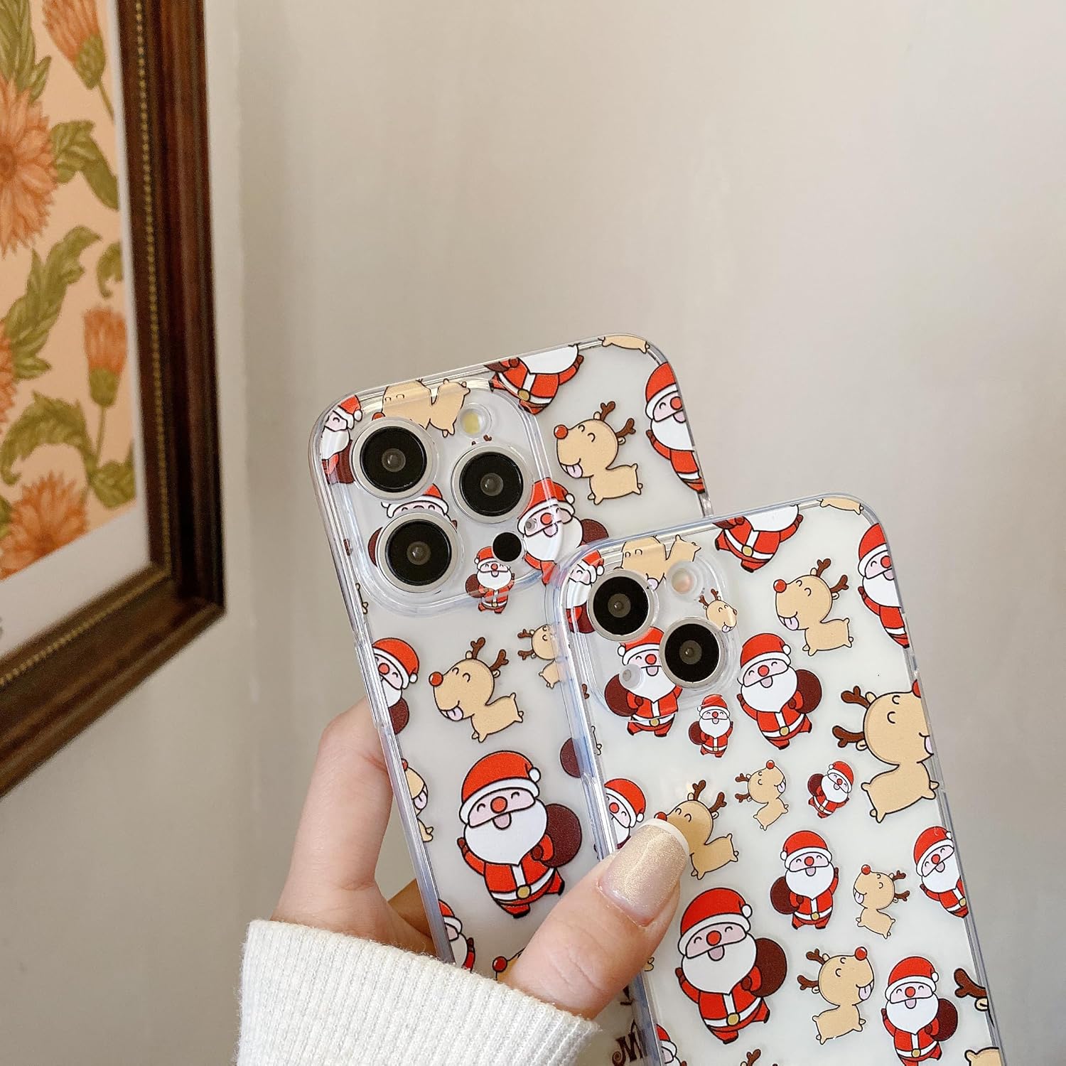 Christmas Phone Case for iPhone 11-17 Cute Merry Christmas Pattern Case Compatible with Magsafe Red Xmas Santa Tree Candy Pattern Cover for Women and Girls - Gingerbread
