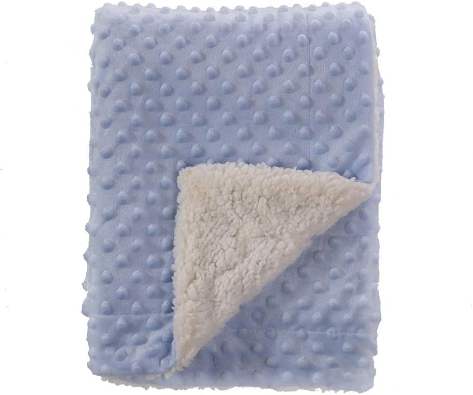 CREVENT Minky Baby Blanket for Girls Boys, Soft Plush Receiving Blanket for Newborns - 76x102cm (Animal)