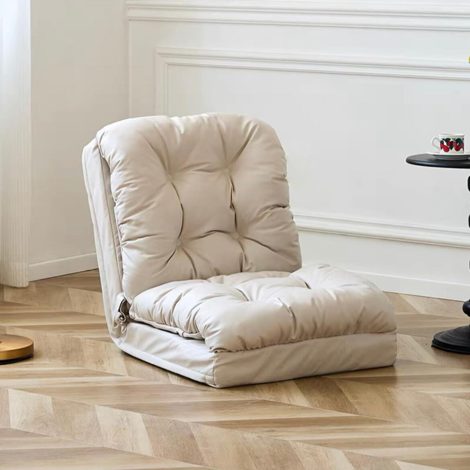 Aocloud Floor Sofa, Sofa Bed, Sofa Chair, Covertible Flip Chair, Recliner Chair, Foldable Floor Mattress, Lazy Sofa Bed, Adjustable Lounge Chair with 5 Position for Living Room, Office (Beige)