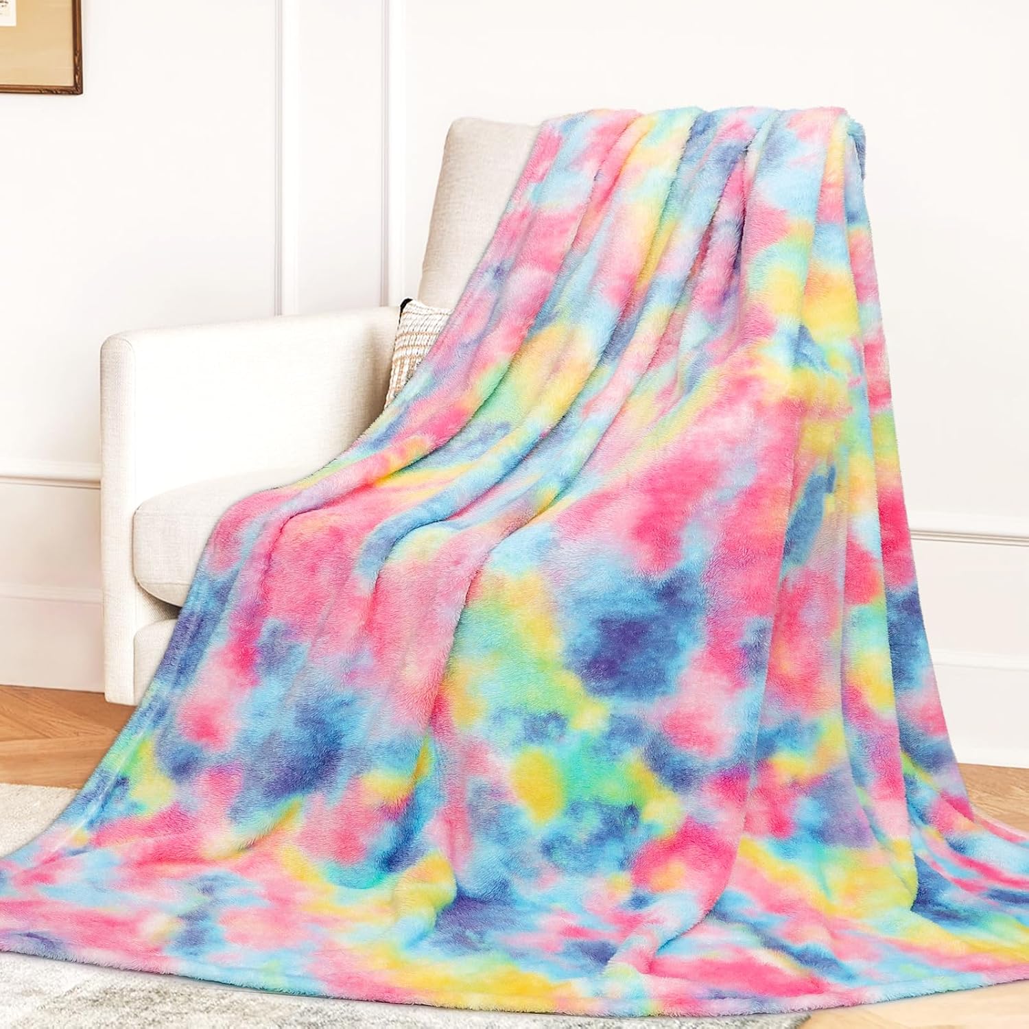 MUGD Blankets Fuzzy Soft Fleece Throw Blanket Cozy Soft Warm Throw Blanket for Bed