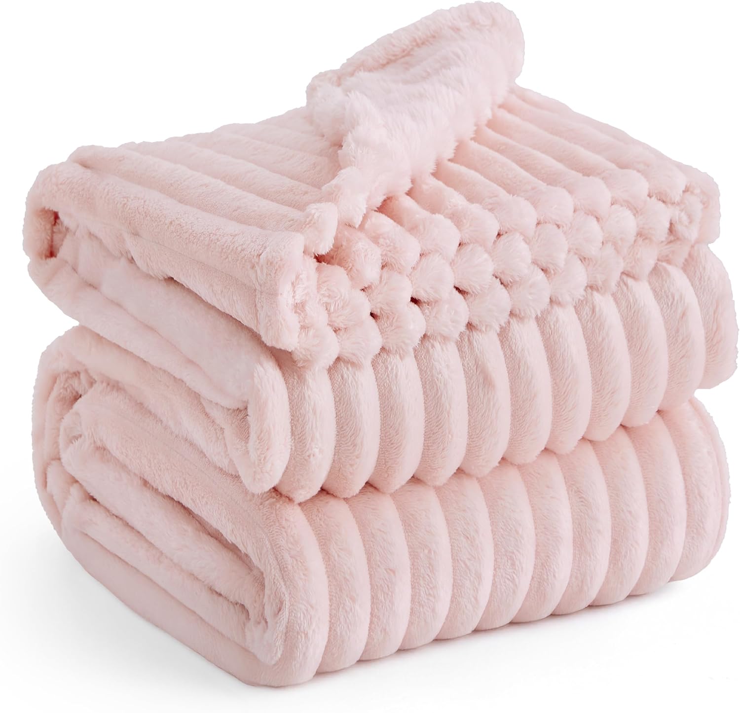 Bedsure Blanket for Couch, Super Cozy Soft Throw Blankets for Women, Cute Small Plush Fleece Throws for Girls, Off White, 50x60 Inches