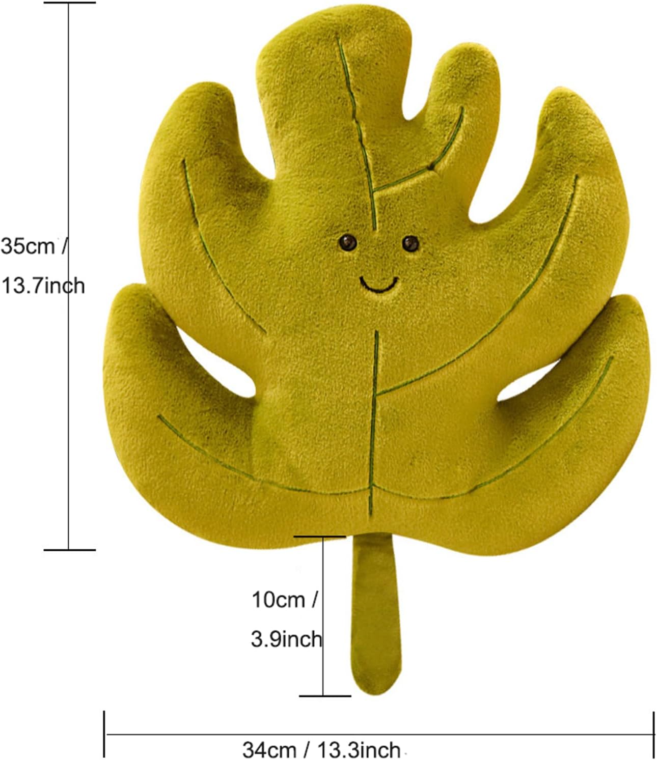 TONGSONG Soft Plush Maple Leaf Pillow Stuffed Animal Toy Plushies Home Decor for Lover on Birthday and Holiday