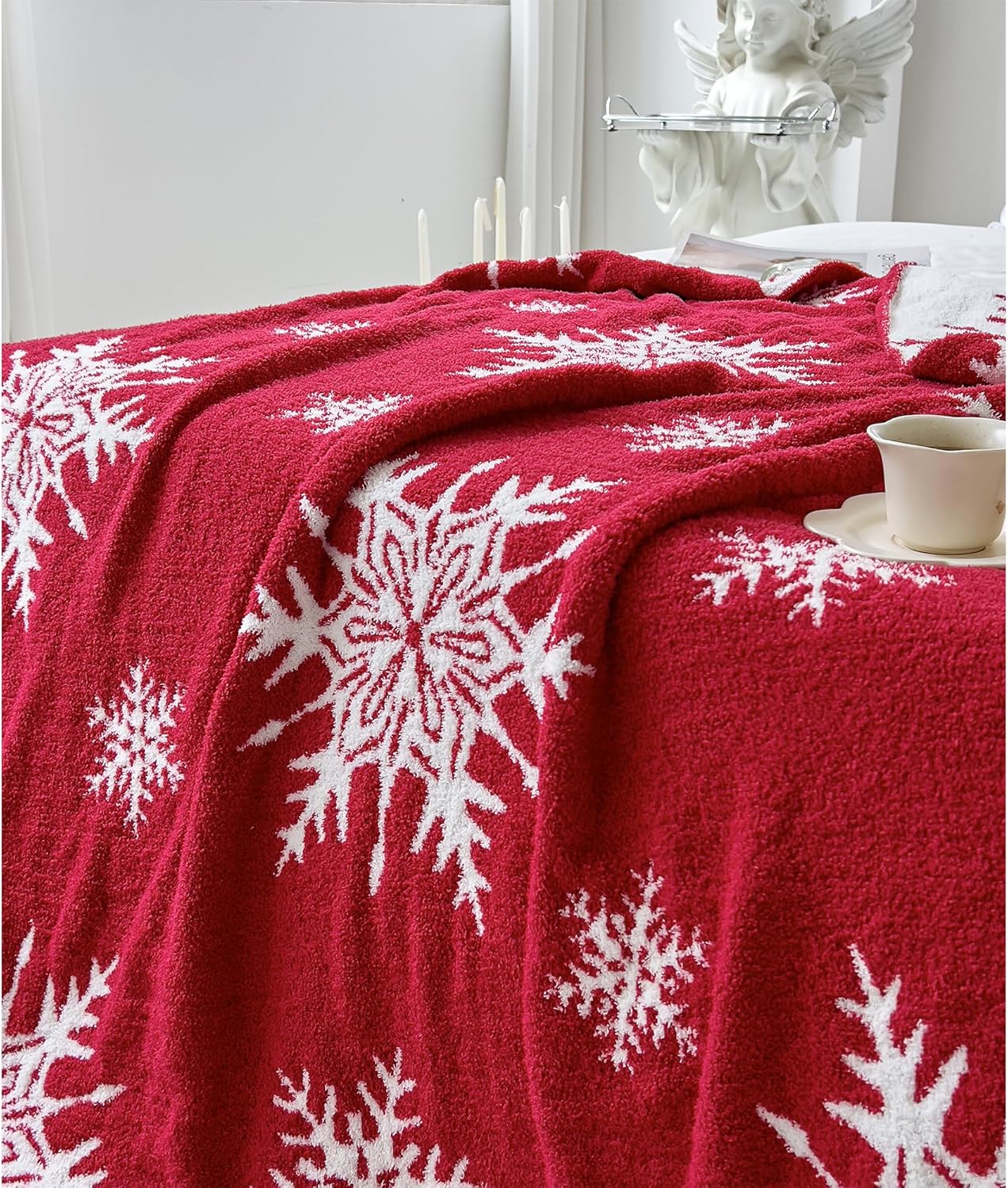 REPRECONF ZASTION Plaid Throw Blanket Ultra Soft Cozy Microfiber Knitted Lightweight Fleece Blanket for Couch Bed Travel Cream 130cm x 150cm