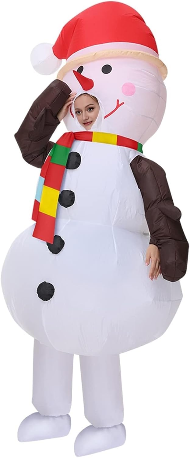 EukaLink Inflatable Christmas Costume Blow Up Funny Costume Suit Unisex Costumes Adult Cosplay Outfit
