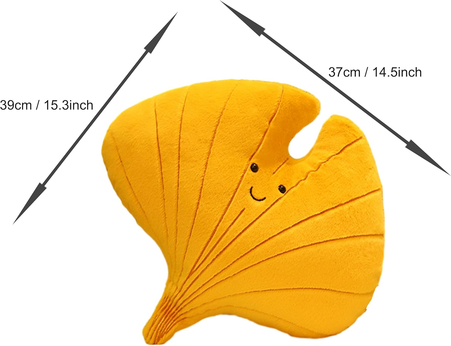 TONGSONG Soft Plush Maple Leaf Pillow Stuffed Animal Toy Plushies Home Decor for Lover on Birthday and Holiday