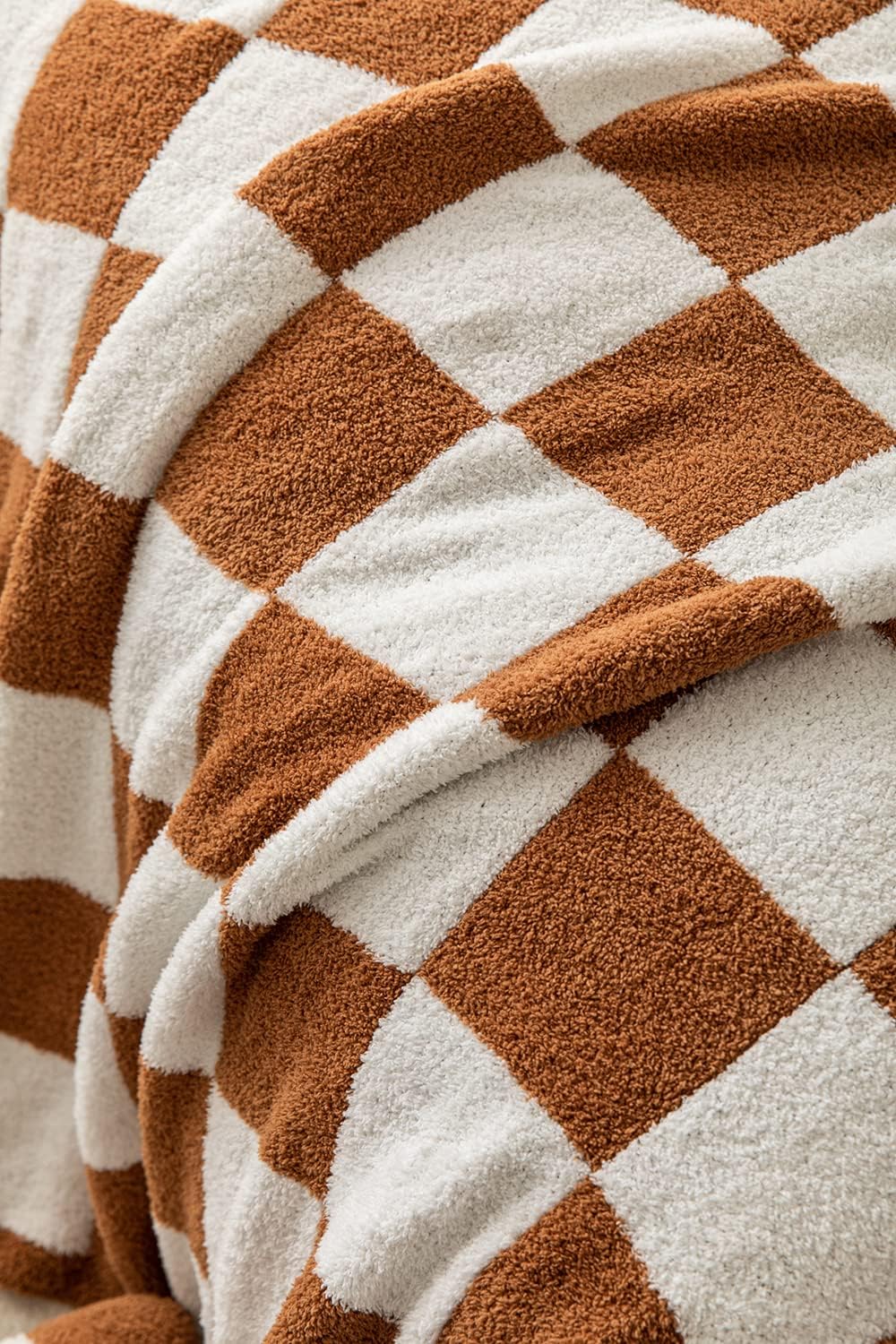 REPRECONF ZASTION Plaid Throw Blanket Ultra Soft Cozy Microfiber Knitted Lightweight Fleece Blanket for Couch Bed Travel Cream 130cm x 150cm