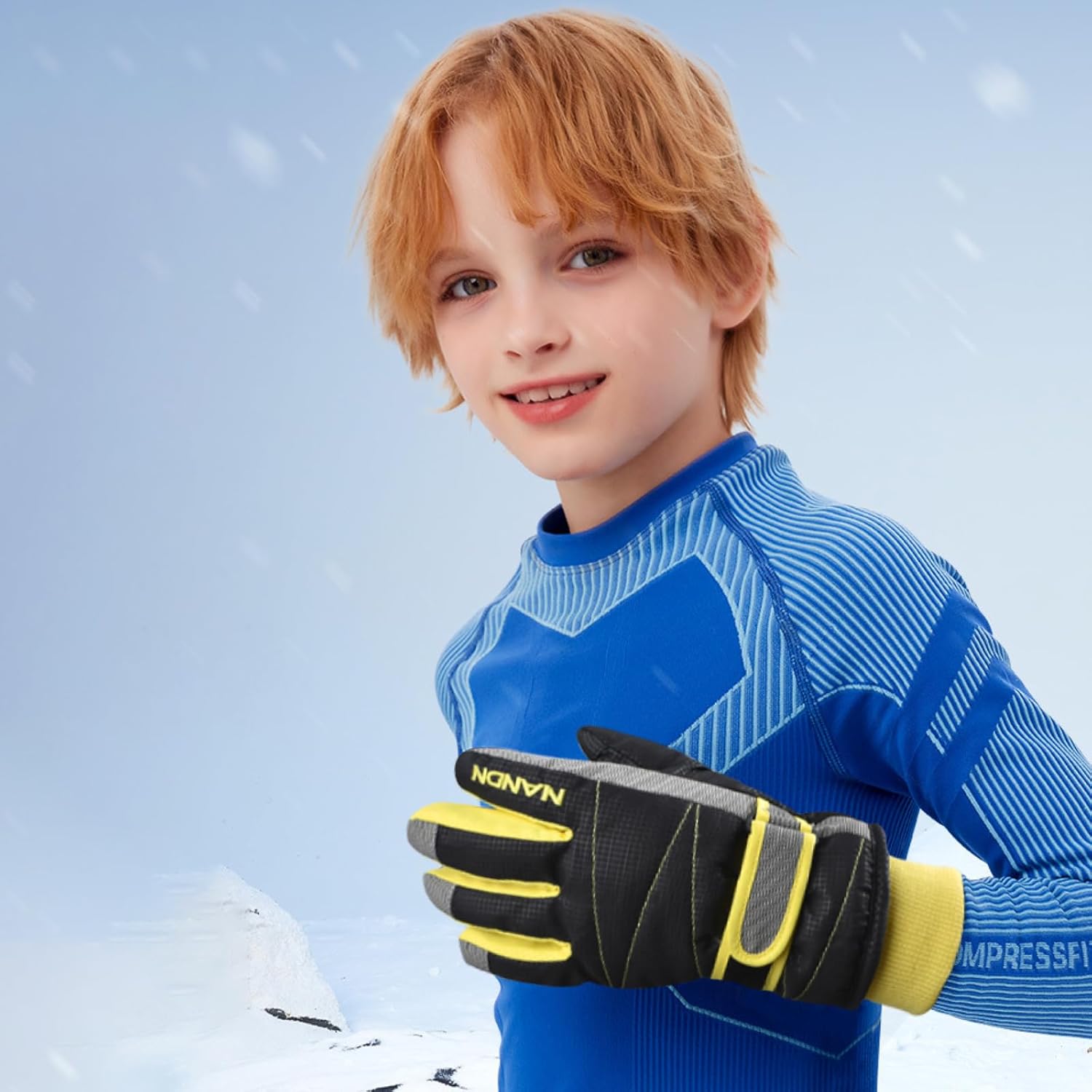 TRIWONDER Ski Gloves Kids Cold Weather Winter Warm Gloves Windproof Thermal Fleece Outdoor Snowboard Snow Gloves Mittens for Boys Girls Children