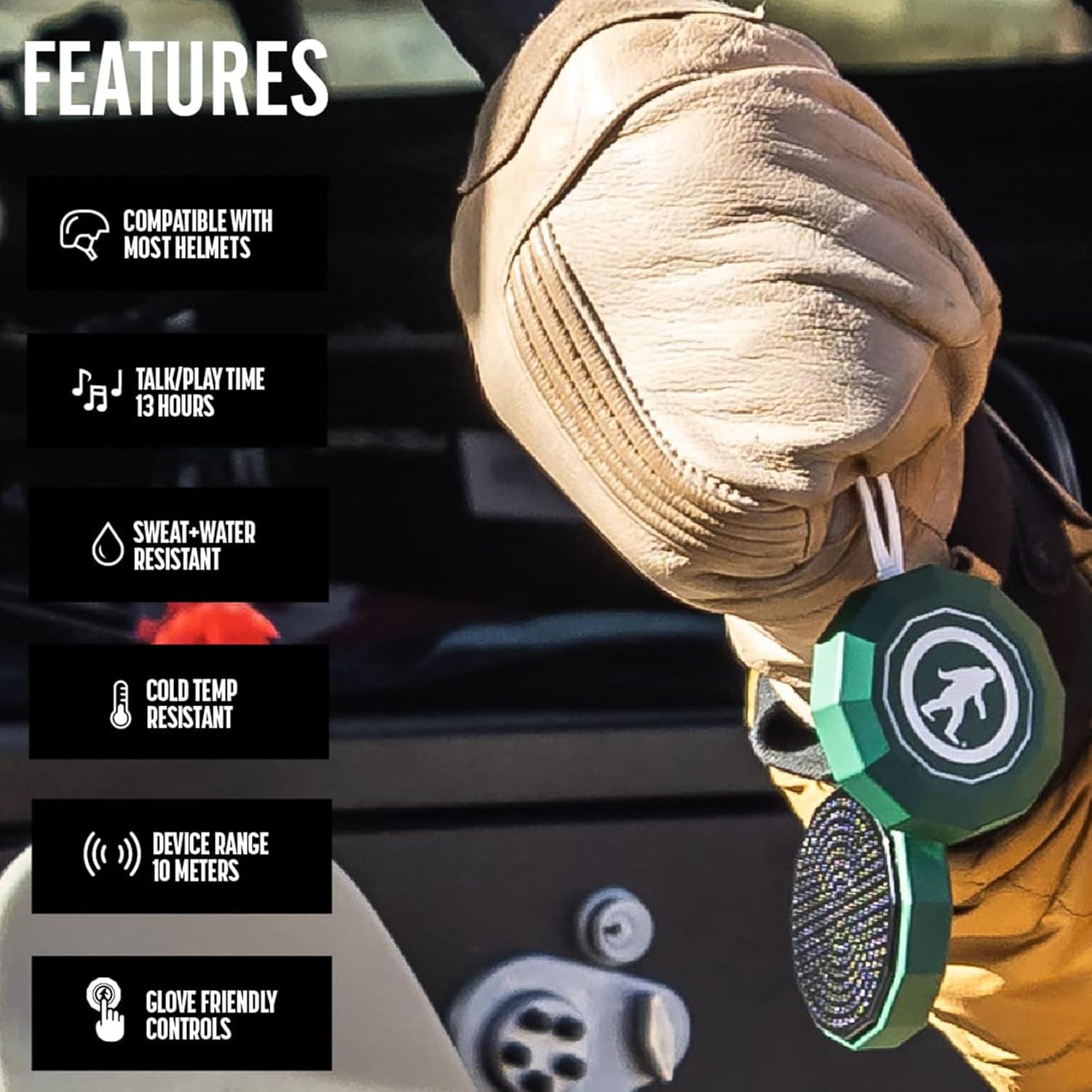 Outdoor Tech - Chips 3.0 - True Wireless Bluetooth Helmet Speakers for Skiing, Snowboarding Mountain Biking, and Climbing