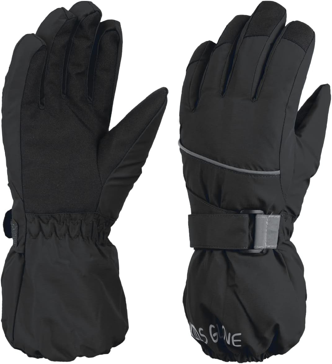 Triwonder Waterproof Mittens for 3-12 Years Old Kids Outdoor Warm Gloves Snow Mitts Winter Ski Gloves