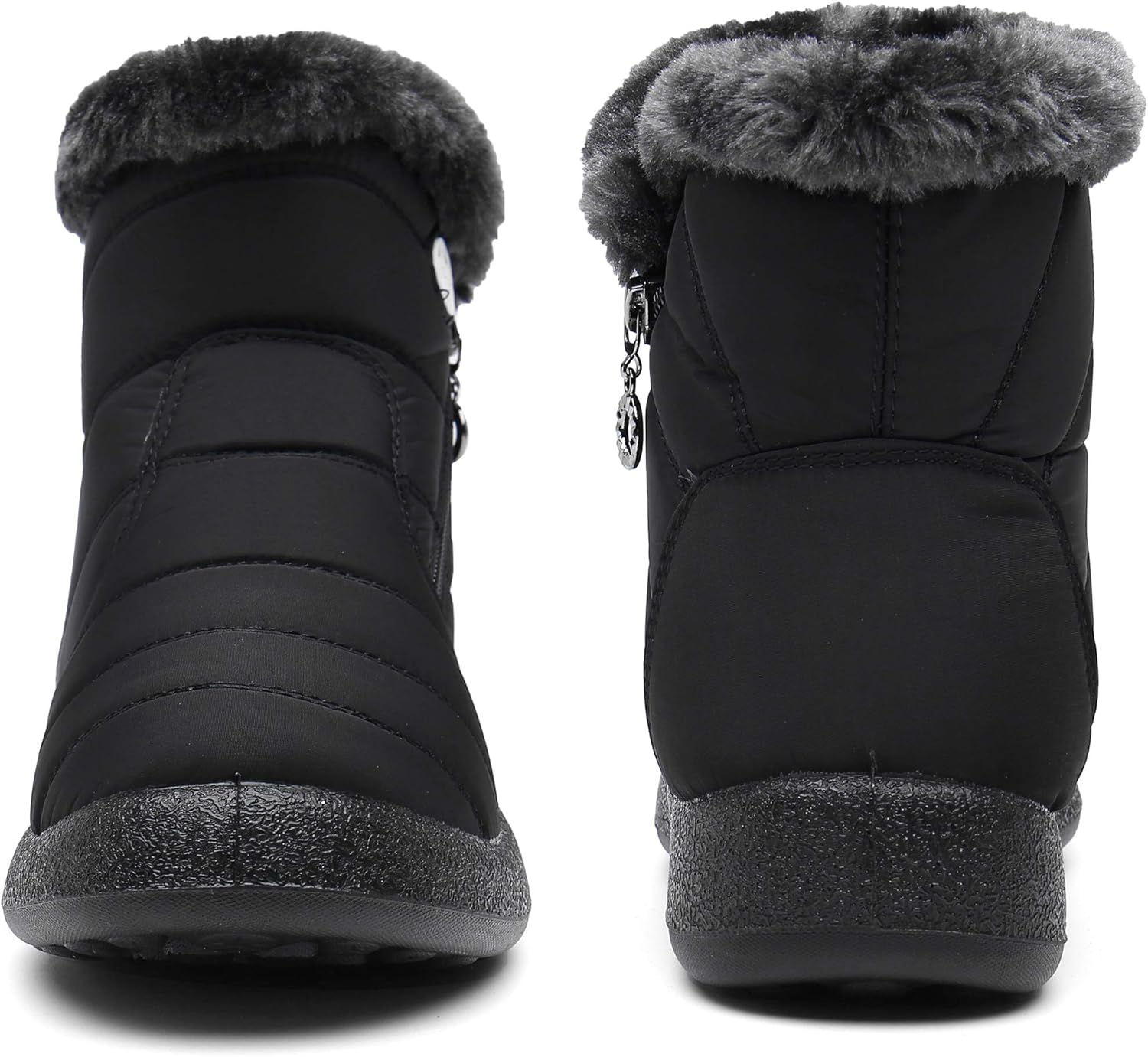 Gaatpot Women Winter Warm Snow Boots Ladies Slip On Water-resistant Outdoor Fur Lined Ankle Booties Shoes Size 3-9