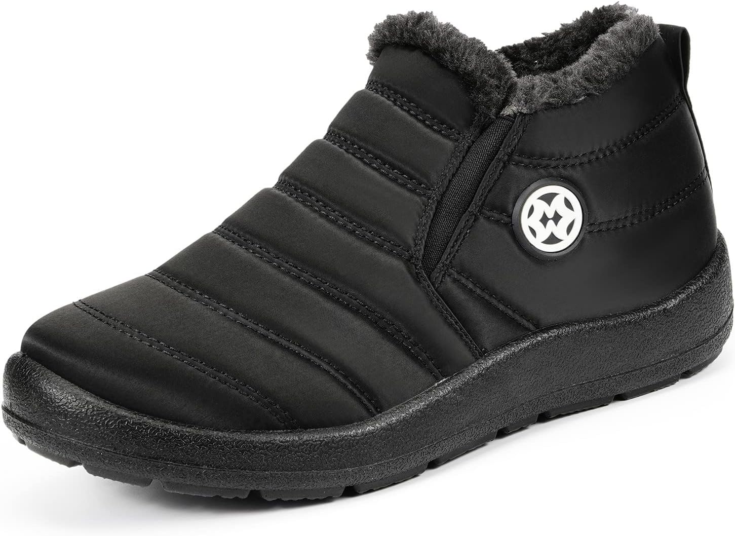 Gaatpot Women Winter Warm Snow Boots Ladies Slip On Water-resistant Outdoor Fur Lined Ankle Booties Shoes Size 3-9