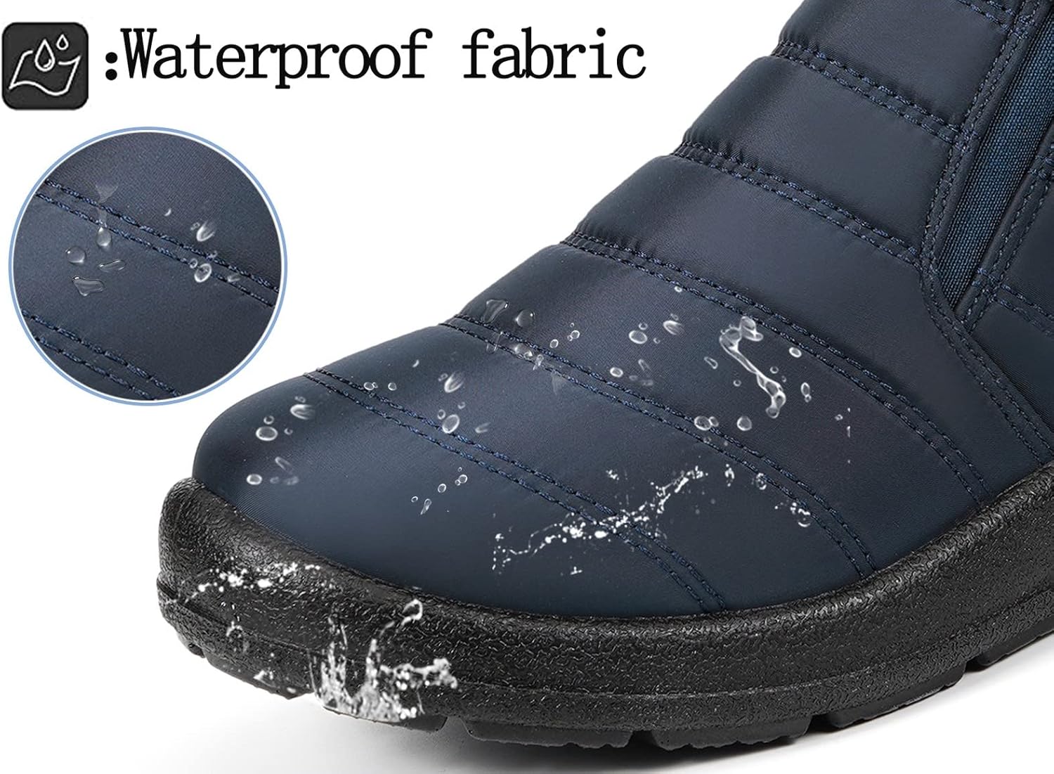 Gaatpot Women Winter Warm Snow Boots Ladies Slip On Water-resistant Outdoor Fur Lined Ankle Booties Shoes Size 3-9