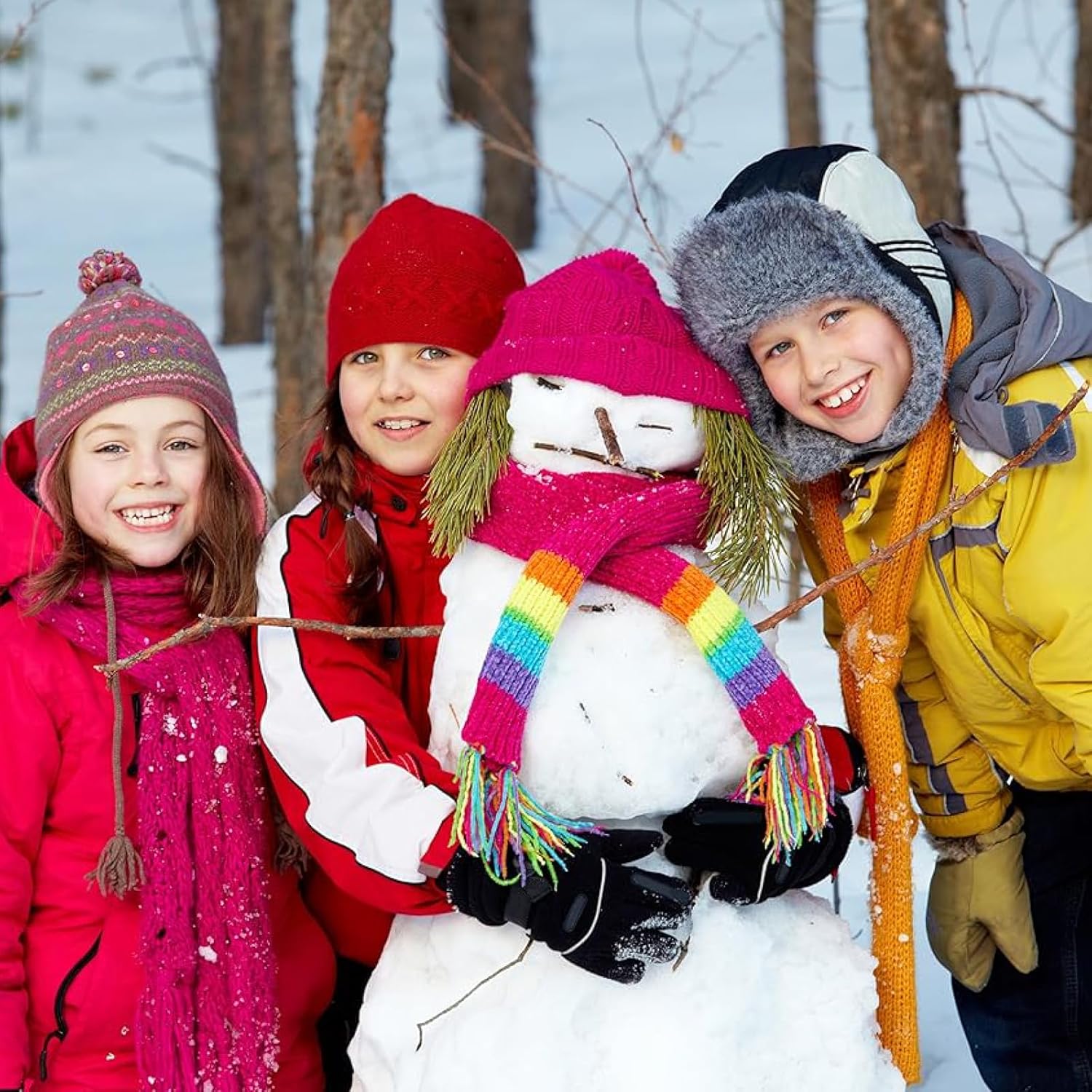 Triwonder Waterproof Mittens for 3-12 Years Old Kids Outdoor Warm Gloves Snow Mitts Winter Ski Gloves