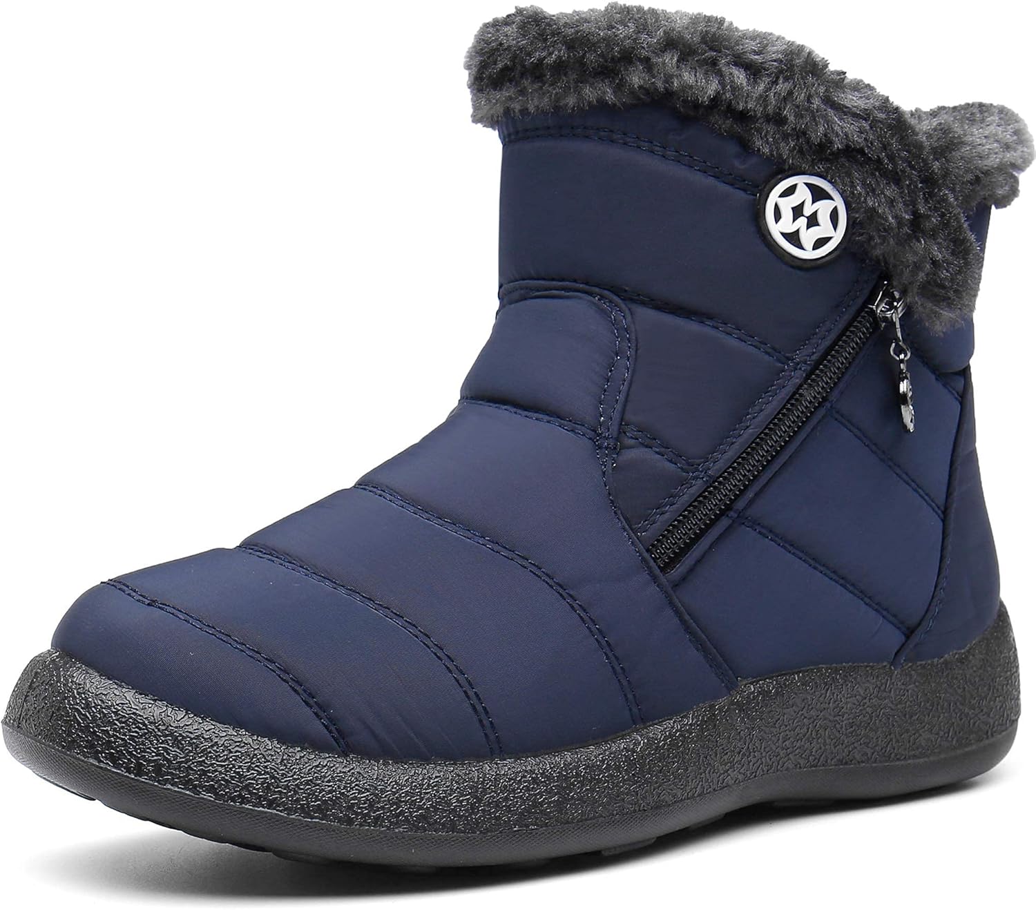 Gaatpot Women Winter Warm Snow Boots Ladies Slip On Water-resistant Outdoor Fur Lined Ankle Booties Shoes Size 3-9