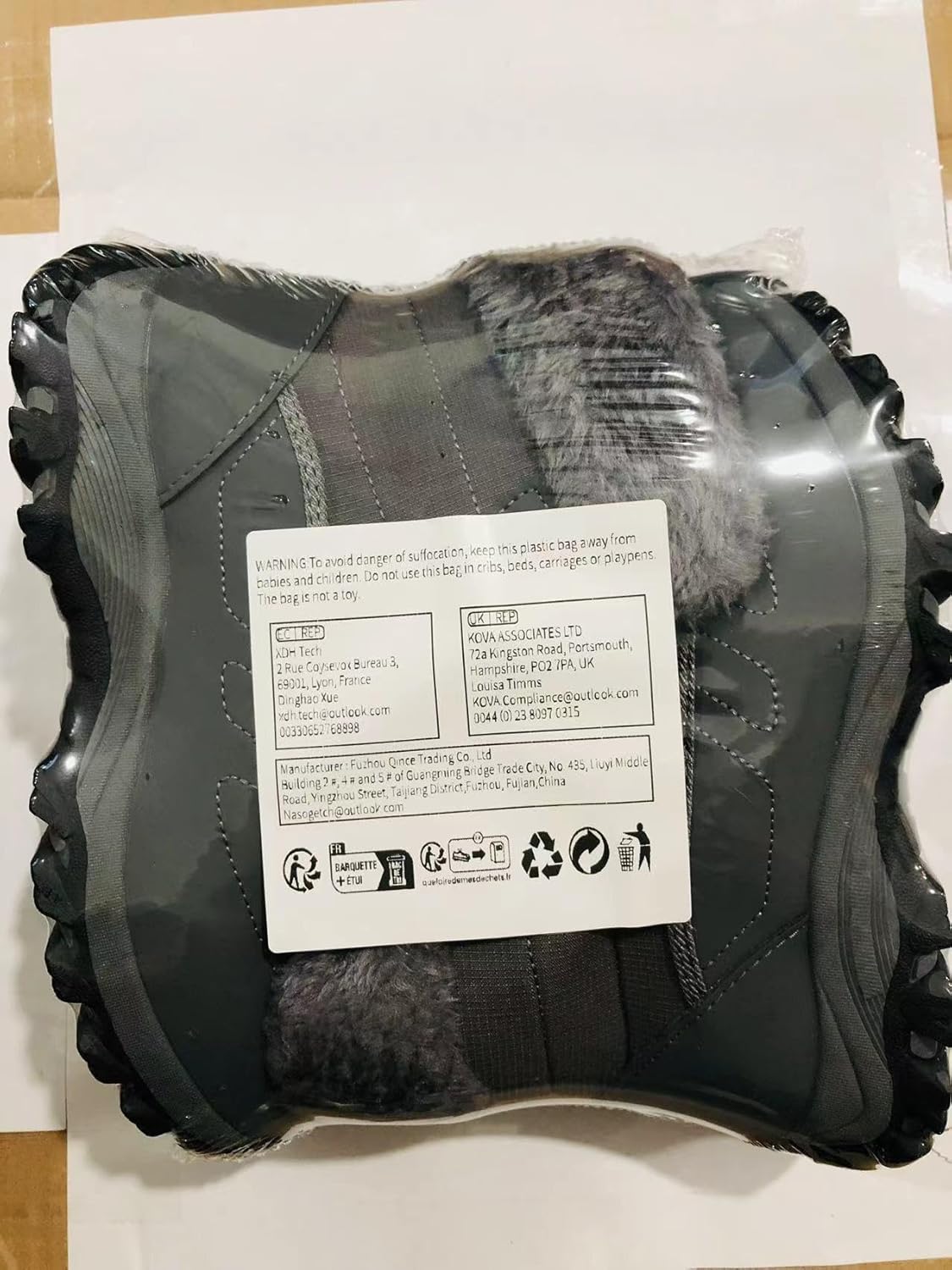 DRECAGE Winter Ankle Snow Boots with Warm Fur Lining Waterproof Women Warm Hiking Booties Anti Slip Shoes