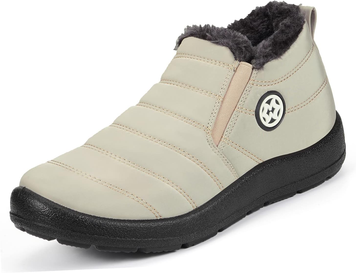 Gaatpot Women Winter Warm Snow Boots Ladies Slip On Water-resistant Outdoor Fur Lined Ankle Booties Shoes Size 3-9