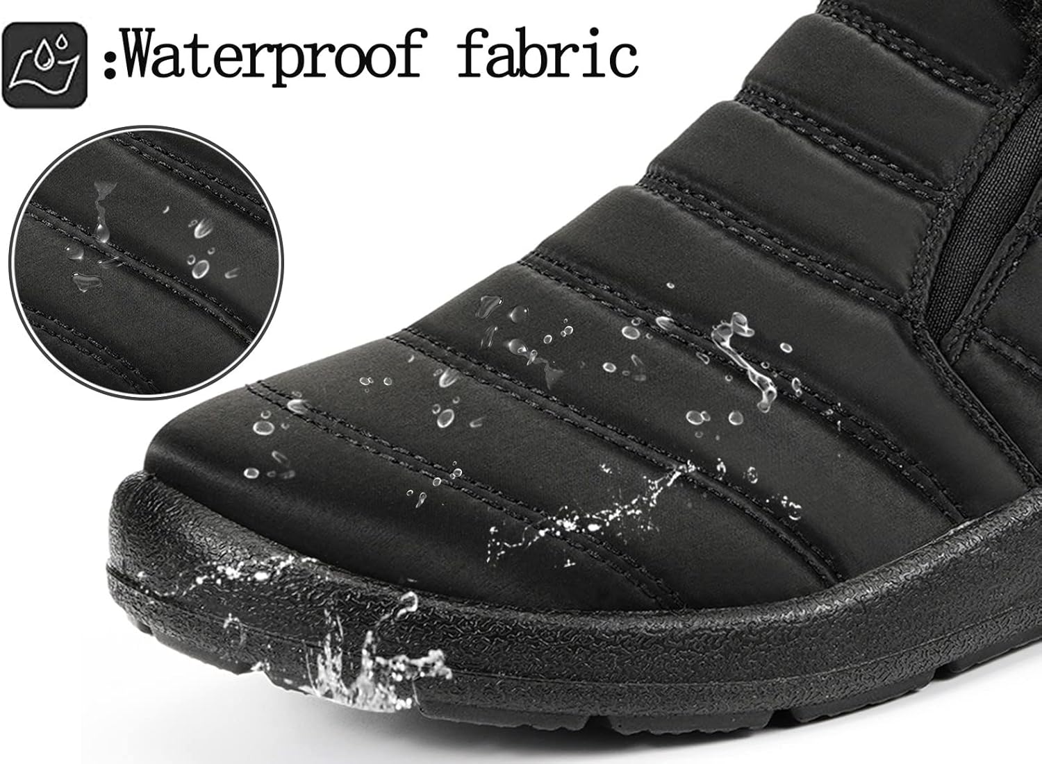 Gaatpot Women Winter Warm Snow Boots Ladies Slip On Water-resistant Outdoor Fur Lined Ankle Booties Shoes Size 3-9