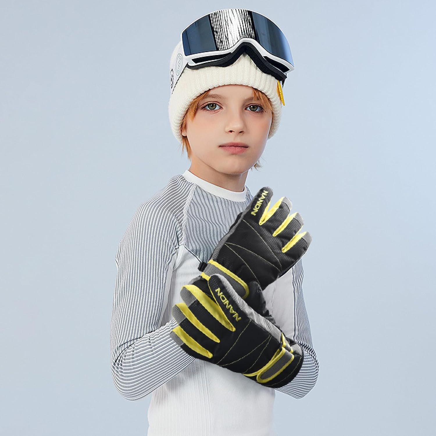 TRIWONDER Ski Gloves Kids Cold Weather Winter Warm Gloves Windproof Thermal Fleece Outdoor Snowboard Snow Gloves Mittens for Boys Girls Children