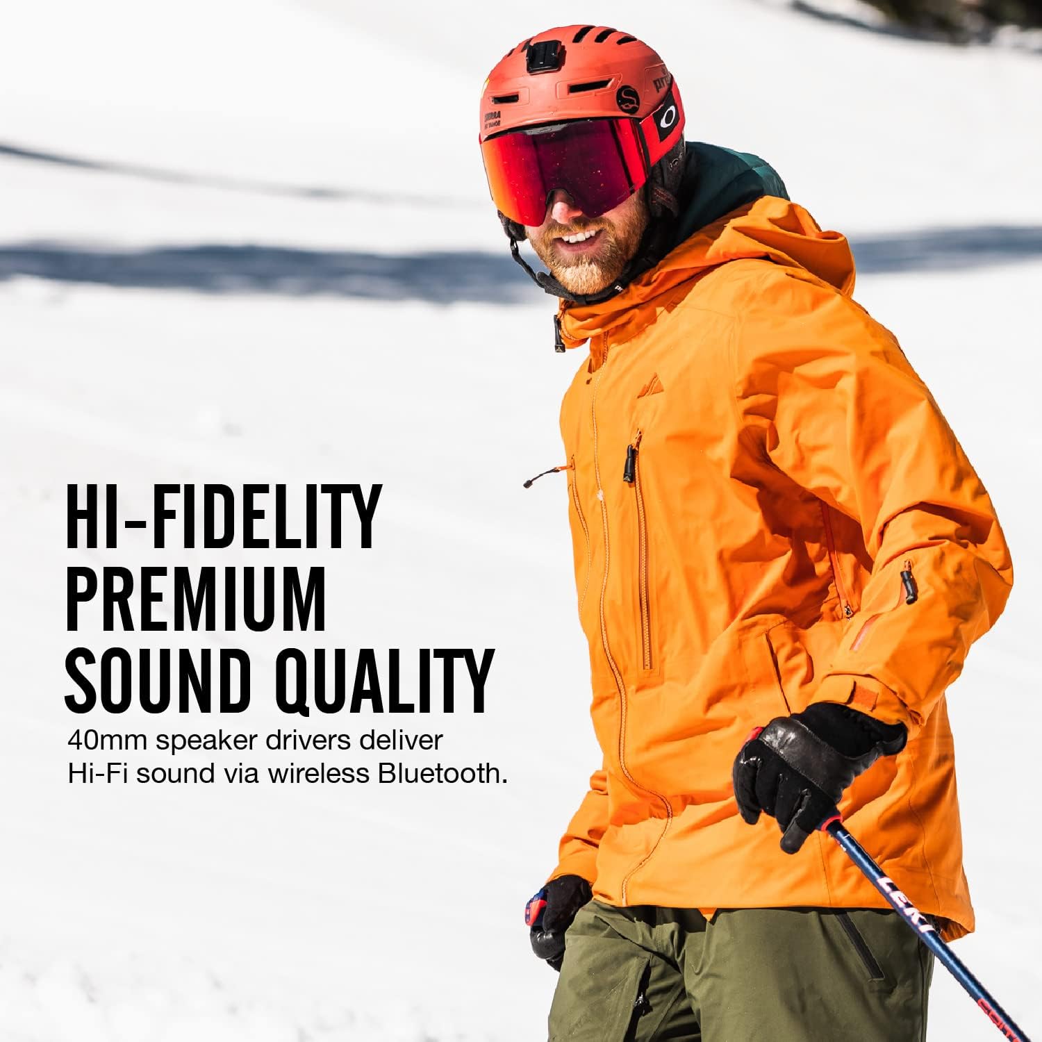 Outdoor Tech - Chips 3.0 - True Wireless Bluetooth Helmet Speakers for Skiing, Snowboarding Mountain Biking, and Climbing