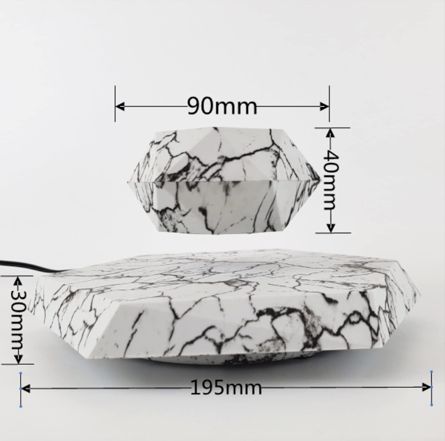 Floating Plant Pot Planter Suspension Air Bonsai Pot Flower Pot Levitating Plant Pot for Home Office