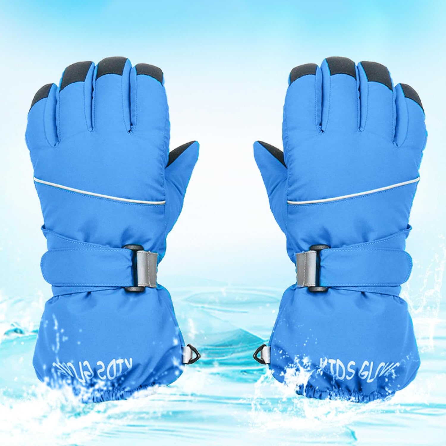 Triwonder Waterproof Mittens for 3-12 Years Old Kids Outdoor Warm Gloves Snow Mitts Winter Ski Gloves