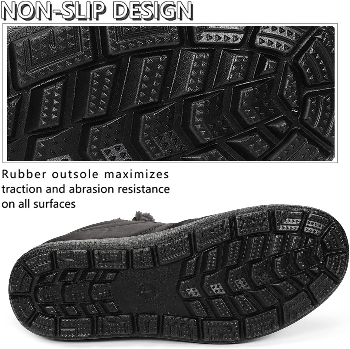 Gaatpot Women Winter Warm Snow Boots Ladies Slip On Water-resistant Outdoor Fur Lined Ankle Booties Shoes Size 3-9