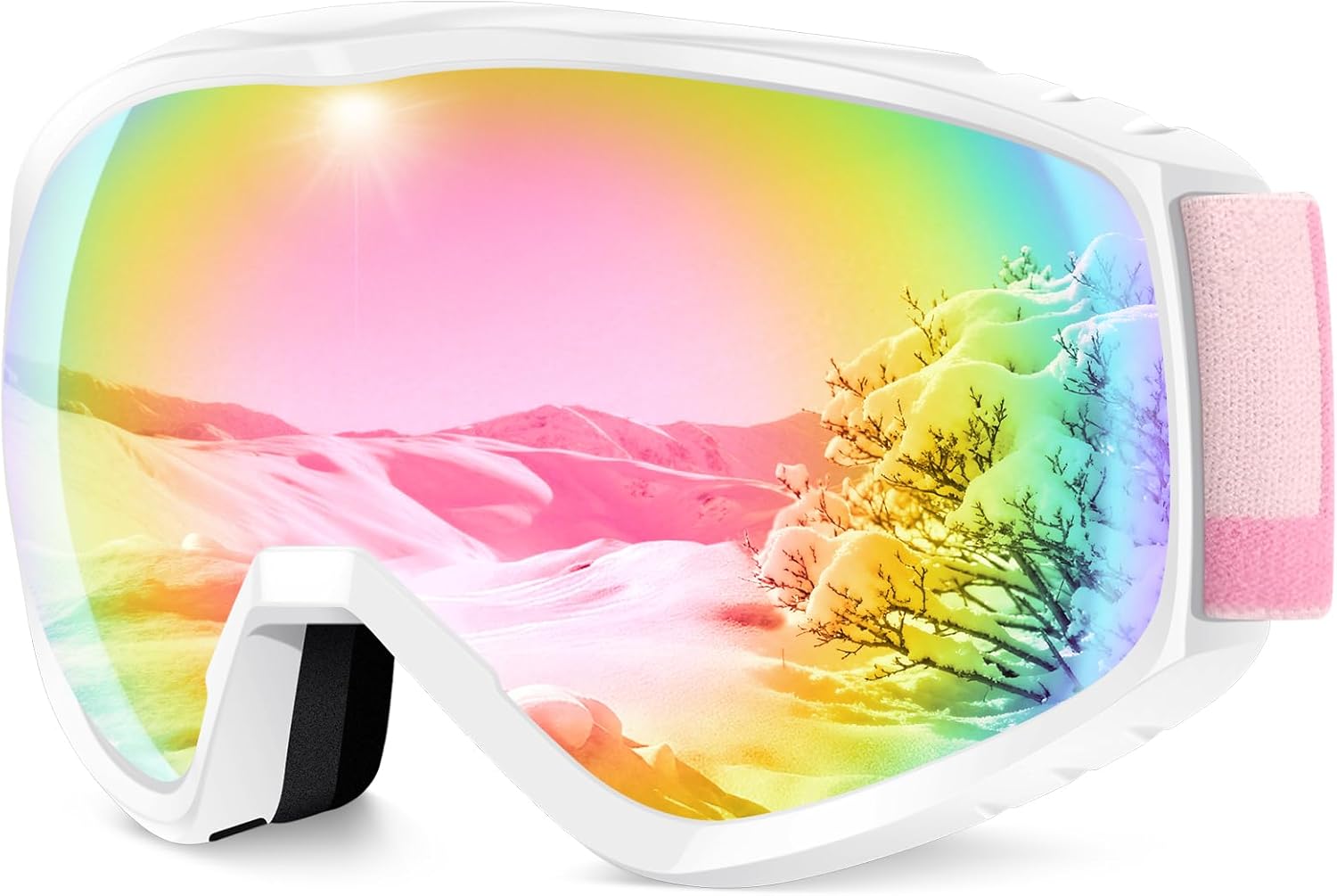 Findway Ski Goggles For Women Men Youth Teen, Snowboarding Goggles Over Glasses Compatible Helmet, Anti-fog UV Protection, Anti-glare Skiing Goggles, For Skiing Snowboarding