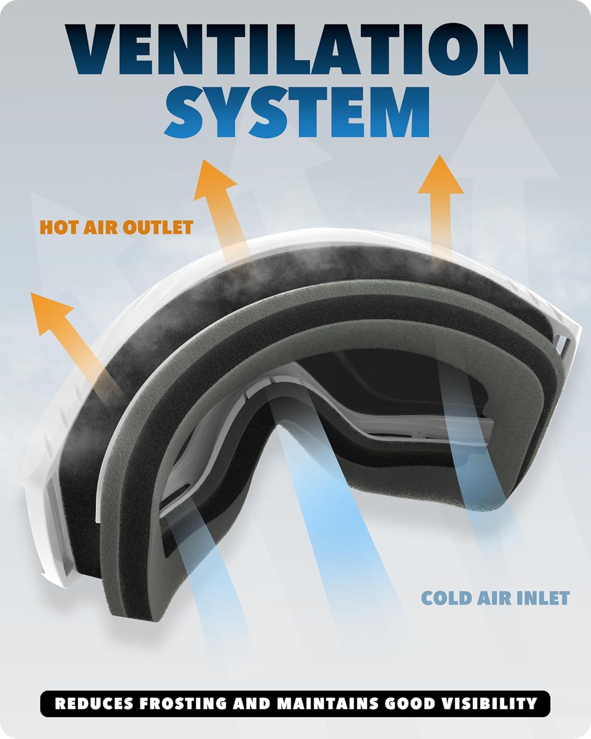 Findway Ski Goggles For Women Men Youth Teen, Snowboarding Goggles Over Glasses Compatible Helmet, Anti-fog UV Protection, Anti-glare Skiing Goggles, For Skiing Snowboarding