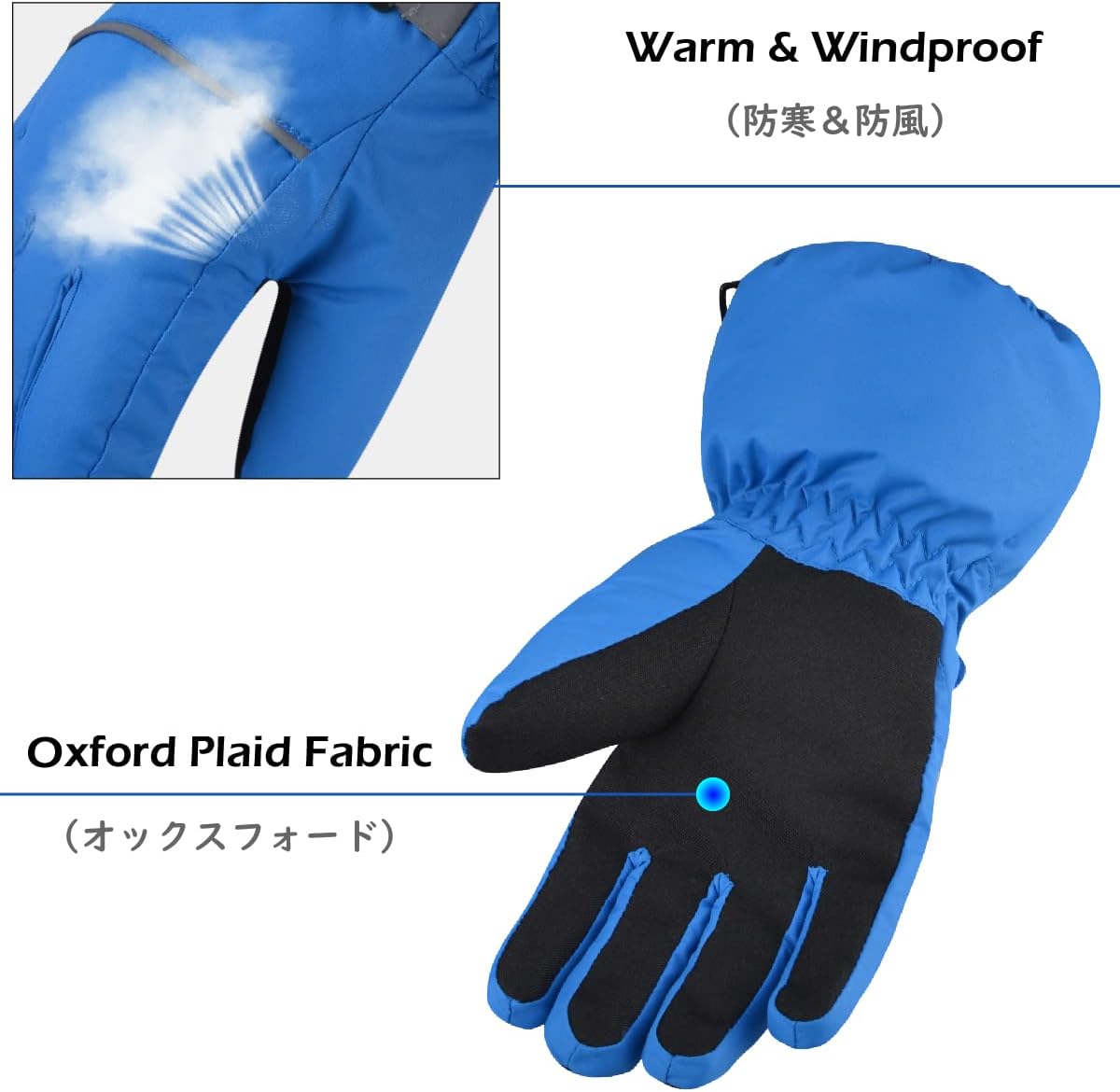 Triwonder Waterproof Mittens for 3-12 Years Old Kids Outdoor Warm Gloves Snow Mitts Winter Ski Gloves