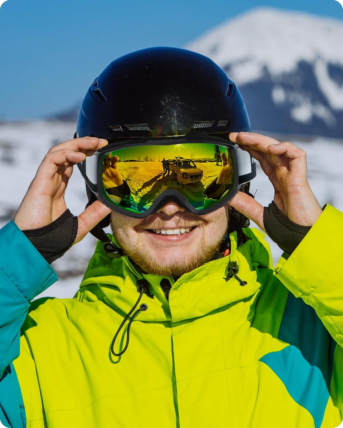 Findway Ski Goggles For Women Men Youth Teen, Snowboarding Goggles Over Glasses Compatible Helmet, Anti-fog UV Protection, Anti-glare Skiing Goggles, For Skiing Snowboarding