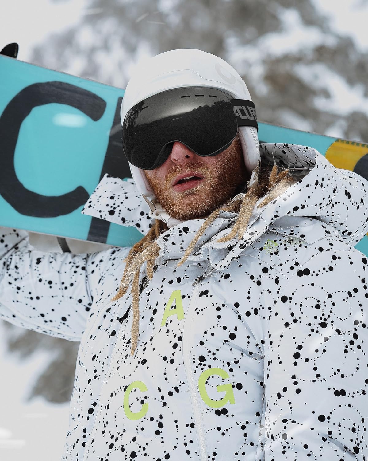 ACURE Ski Goggles, OTG Frameless Snow Snowboard Goggles of Dual Lens with Anti Fog & UV400 Protection for Men, Women, Youth