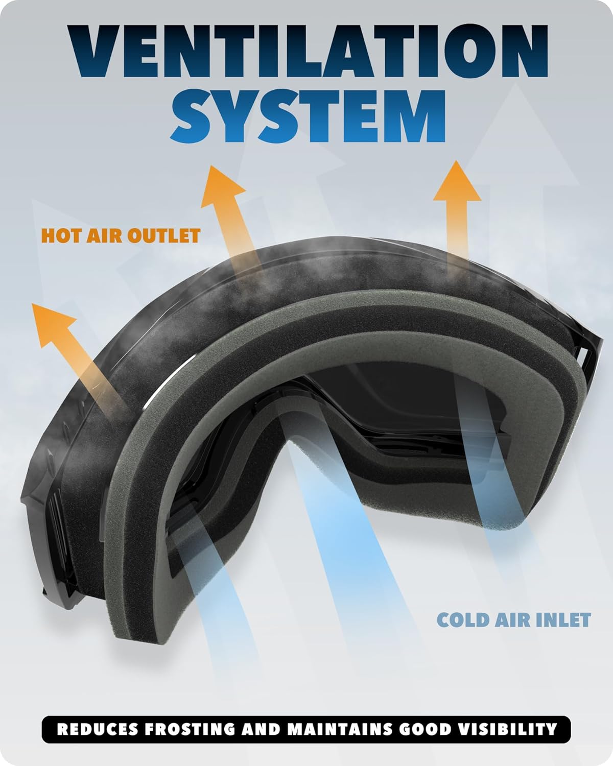 Findway Ski Goggles For Women Men Youth Teen, Snowboarding Goggles Over Glasses Compatible Helmet, Anti-fog UV Protection, Anti-glare Skiing Goggles, For Skiing Snowboarding