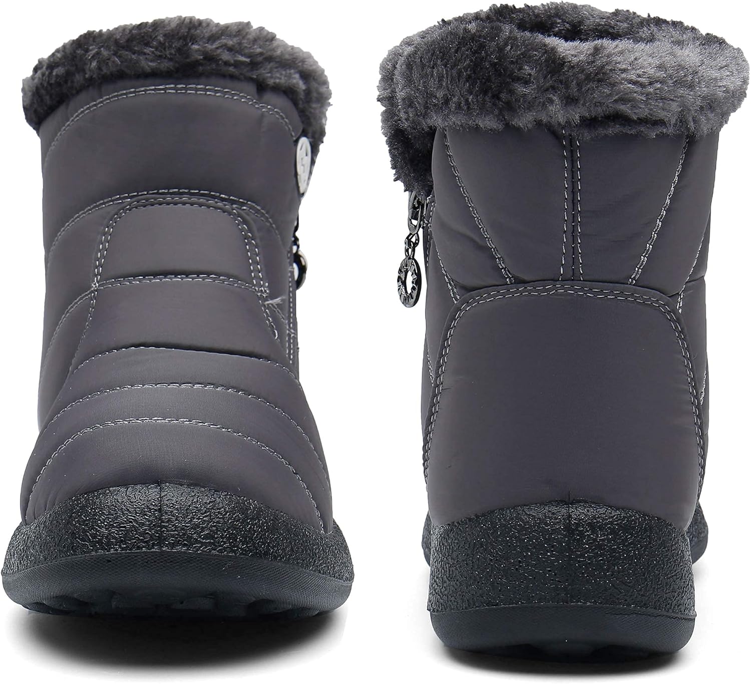 Gaatpot Women Winter Warm Snow Boots Ladies Slip On Water-resistant Outdoor Fur Lined Ankle Booties Shoes Size 3-9
