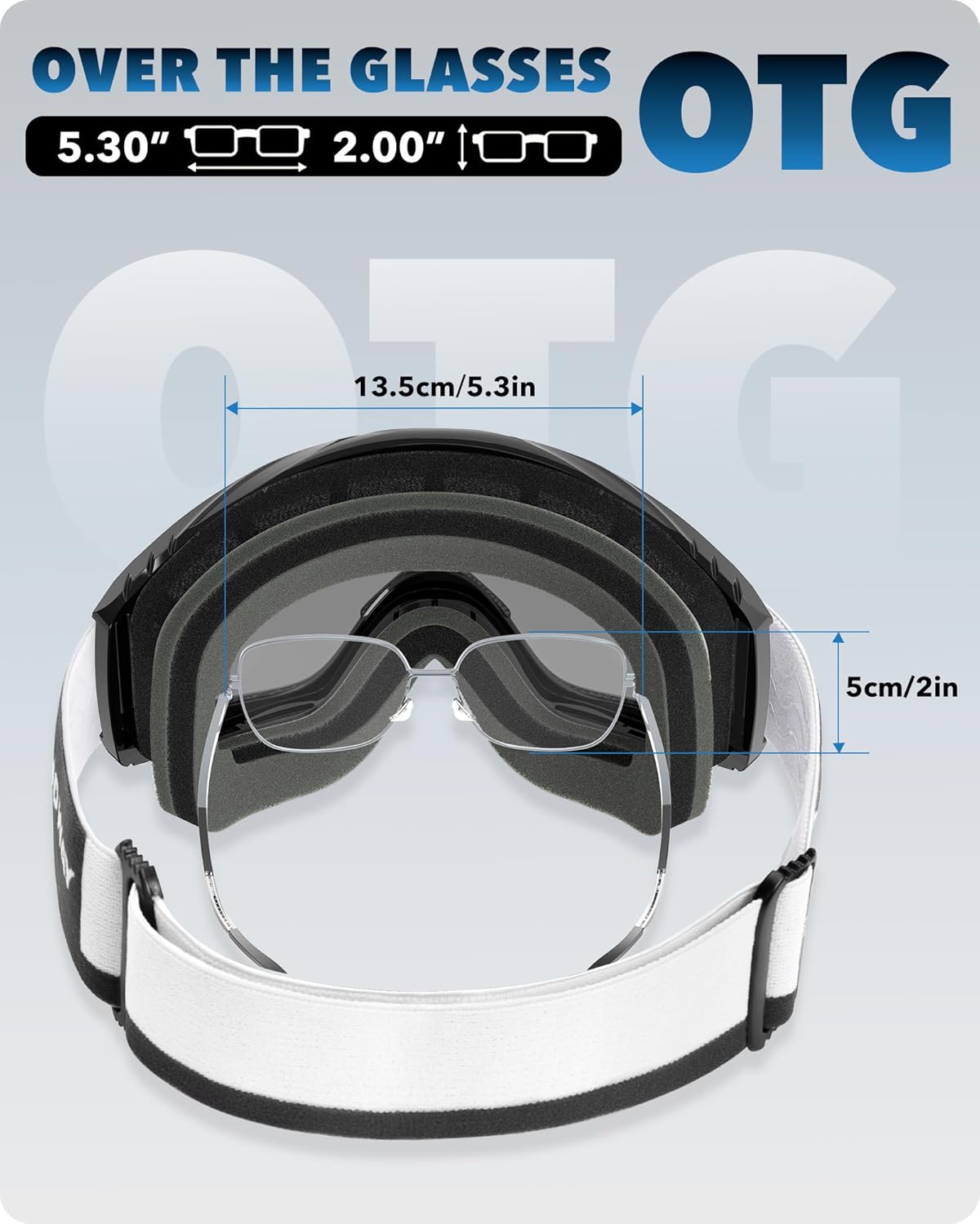Findway Ski Goggles For Women Men Youth Teen, Snowboarding Goggles Over Glasses Compatible Helmet, Anti-fog UV Protection, Anti-glare Skiing Goggles, For Skiing Snowboarding