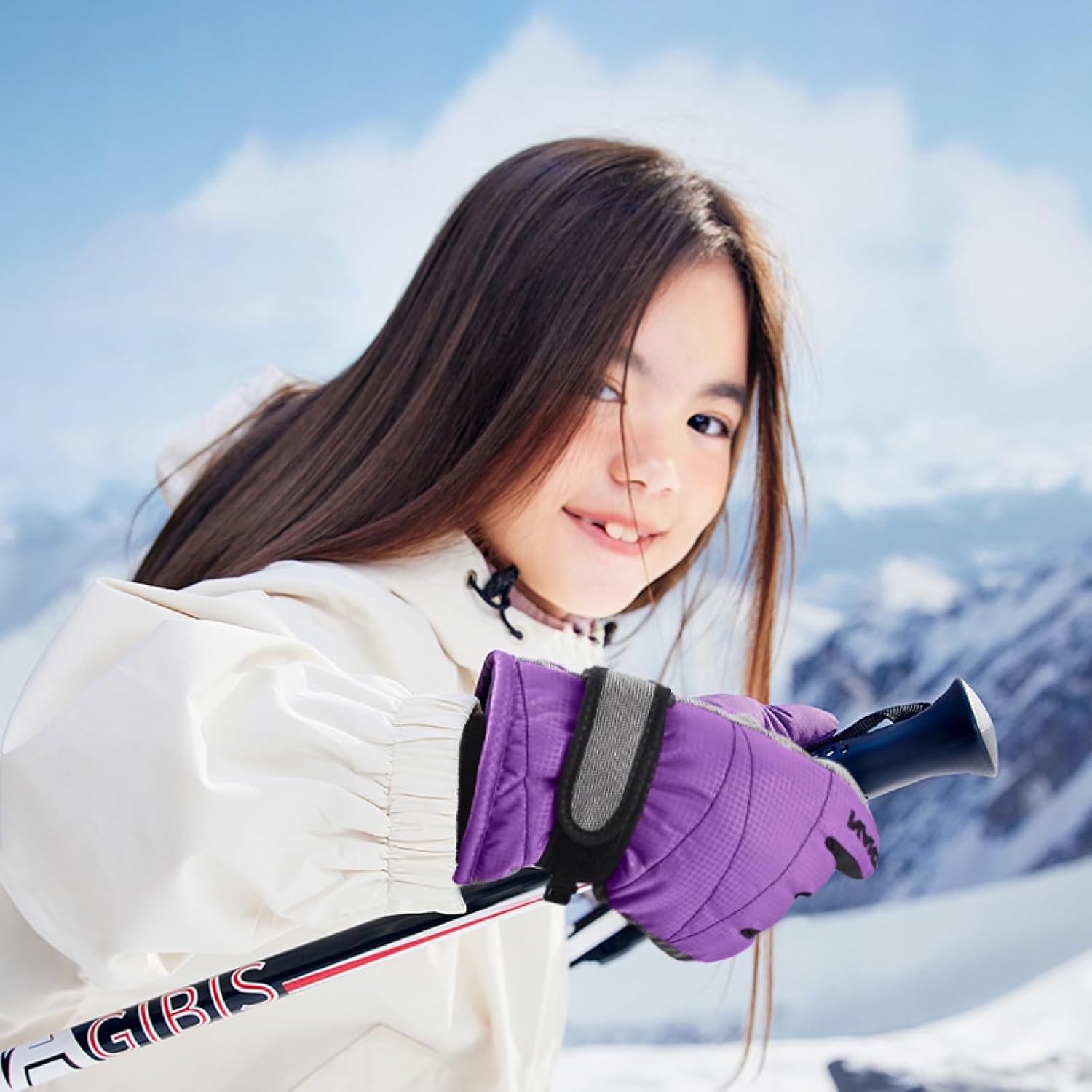 TRIWONDER Ski Gloves Kids Cold Weather Winter Warm Gloves Windproof Thermal Fleece Outdoor Snowboard Snow Gloves Mittens for Boys Girls Children