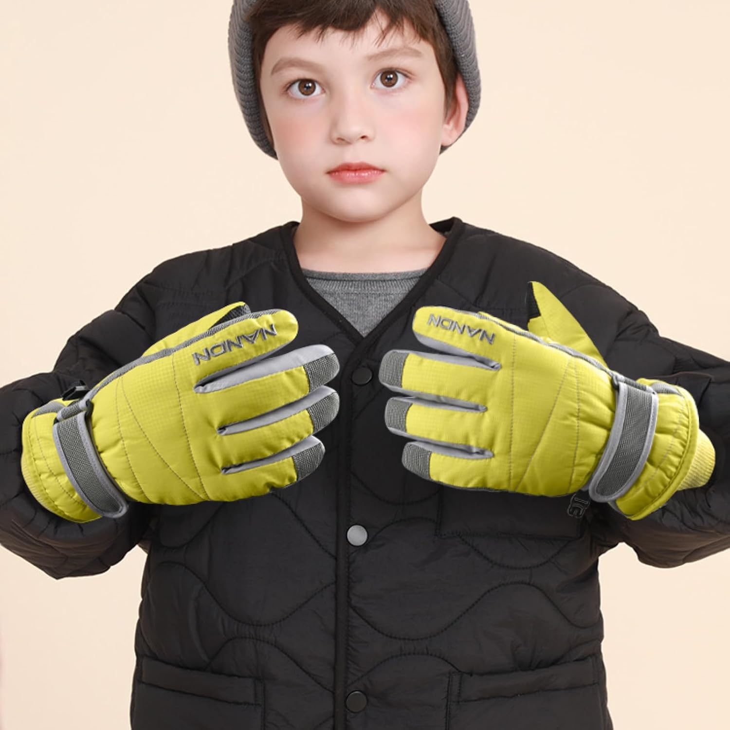 TRIWONDER Ski Gloves Kids Cold Weather Winter Warm Gloves Windproof Thermal Fleece Outdoor Snowboard Snow Gloves Mittens for Boys Girls Children