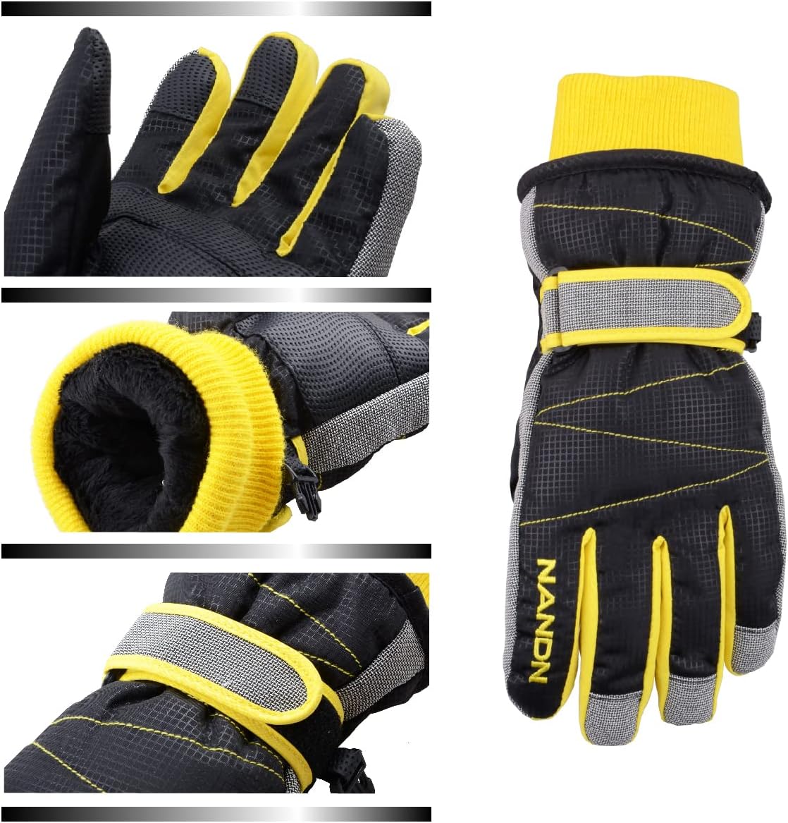 TRIWONDER Ski Gloves Kids Cold Weather Winter Warm Gloves Windproof Thermal Fleece Outdoor Snowboard Snow Gloves Mittens for Boys Girls Children