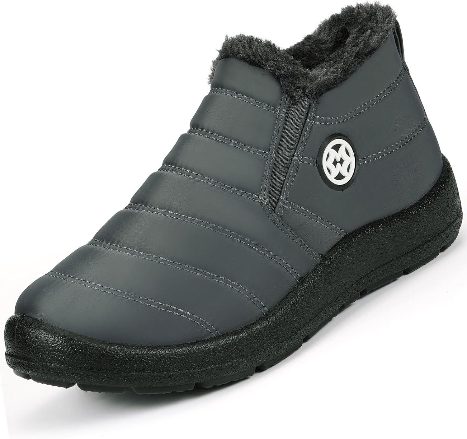 Gaatpot Women Winter Warm Snow Boots Ladies Slip On Water-resistant Outdoor Fur Lined Ankle Booties Shoes Size 3-9