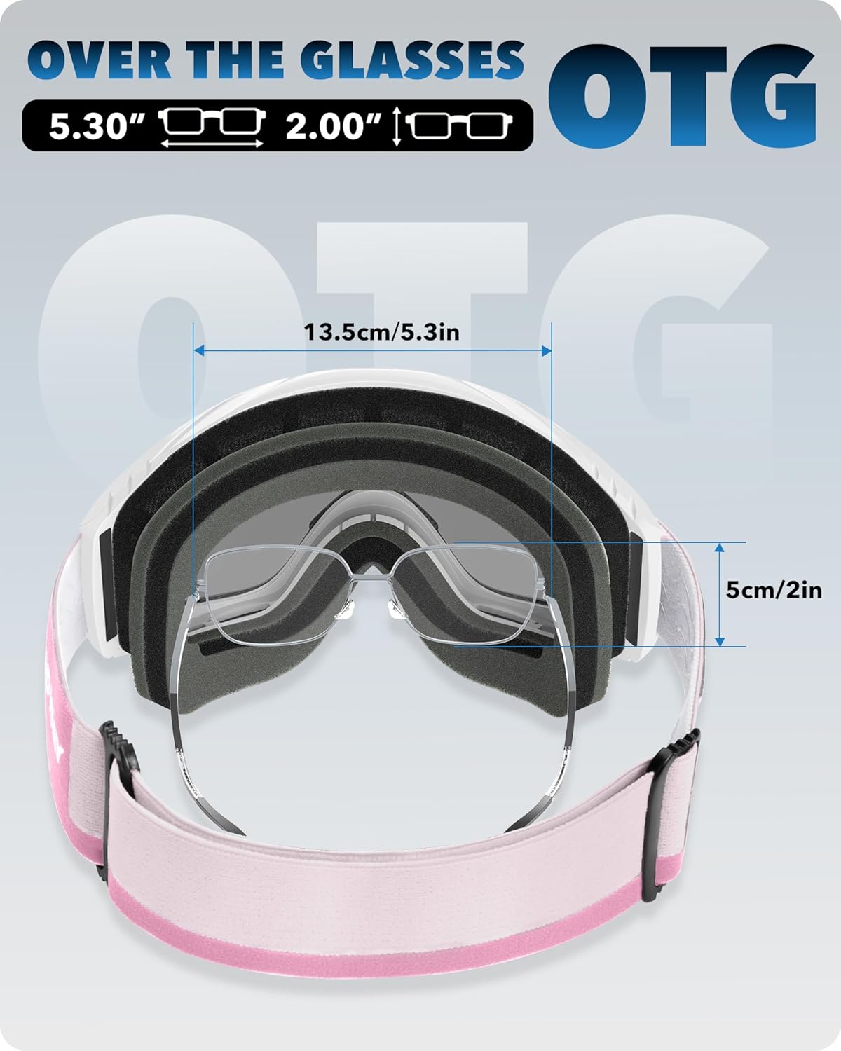 Findway Ski Goggles For Women Men Youth Teen, Snowboarding Goggles Over Glasses Compatible Helmet, Anti-fog UV Protection, Anti-glare Skiing Goggles, For Skiing Snowboarding