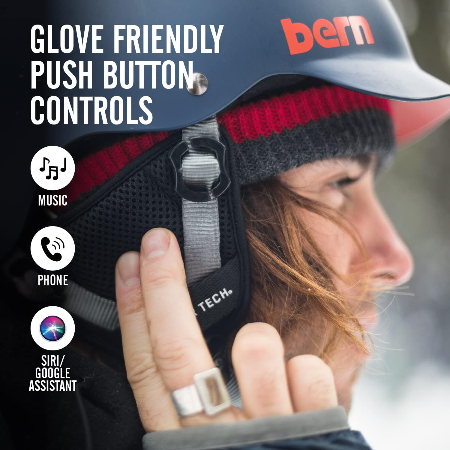 Outdoor Tech - Chips 3.0 - True Wireless Bluetooth Helmet Speakers for Skiing, Snowboarding Mountain Biking, and Climbing